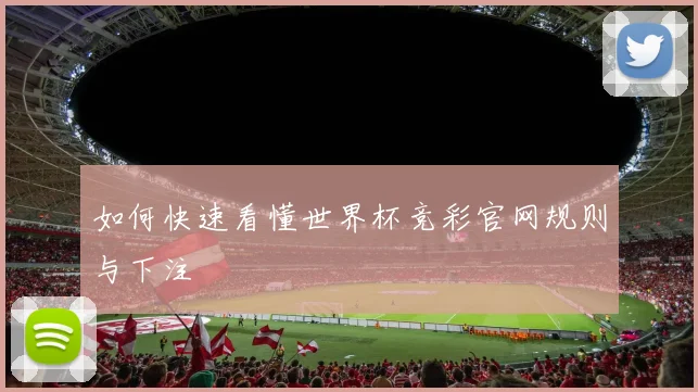 如何快速看懂世界杯竞彩官网规则与下注